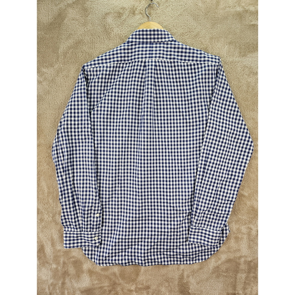 Ralph Lauren Slim Fit Gingham Oxford Shirt Plaid 100% Cotton Dress Shirt - Picture 9 of 10